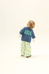 Dusty Star Pants - Lime + Blue
