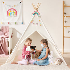 Tiny Land® Ultimate Reading Retreat: Premium Teepee & Corduroy Lounger