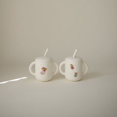 Silicone Training Cup + Straw
