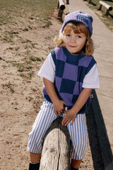 Sunday Beanie - Violet + Navy