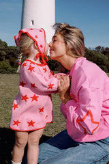 Lucky Stars Bandana - Pink + Red