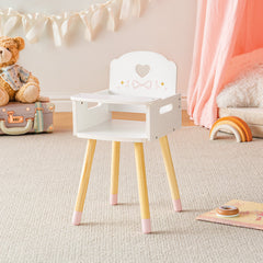 ROBUD Ballet Series - Baby Doll High Chair with Heart-Shaped