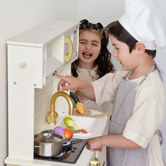 Tiny Land® Farm-to-Table Play Set: Interactive Kitchen, Storage Fridge & Organic Food Collection