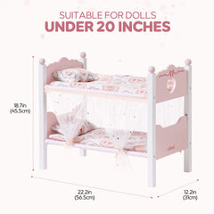 ROBUD Pink Princess Bunk Bed