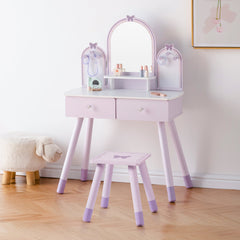 ROBUD Kids Vanity Table and Chair Set
