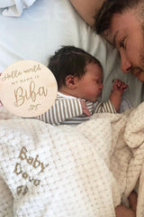 Customized Cocole Beige Baby Blanket - Plush Microfiber