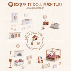 ROBUD Wooden Dollhouse - Bohemian