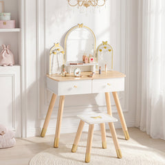 ROBUD Kids Vanity Table and Chair Set