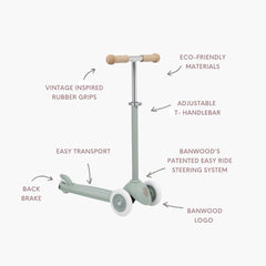 BANWOOD ECO SCOOTER & HELMET SET - CLAY