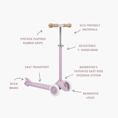 BANWOOD ECO SCOOTER & HELMET SET - LAVENDER