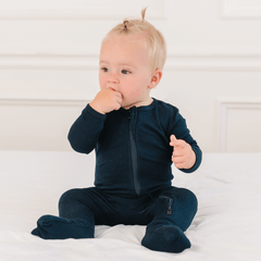 Baby Bamboo Pajamas w/ DreamCuffs® - Midnight Black