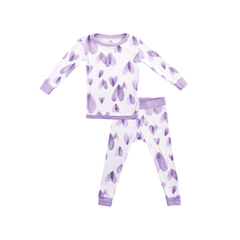 Toddler/Kids Bamboo Pajamas - Lavender Hearts