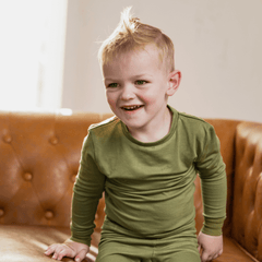 Toddler/Kids Bamboo Pajamas - Olive
