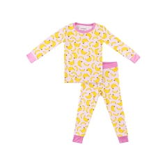 Toddler/Kids Bamboo Pajamas - Pink Bananas