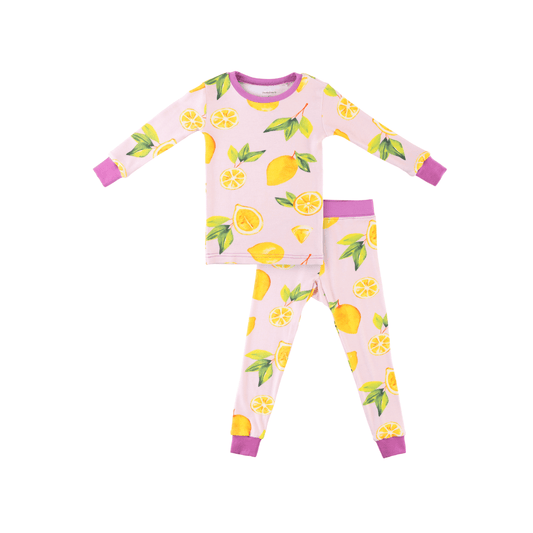 Toddler/Kids Bamboo Pajamas - Pink Lemons