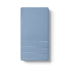 Bamboo Fitted Crib Sheets - Navy Stripe