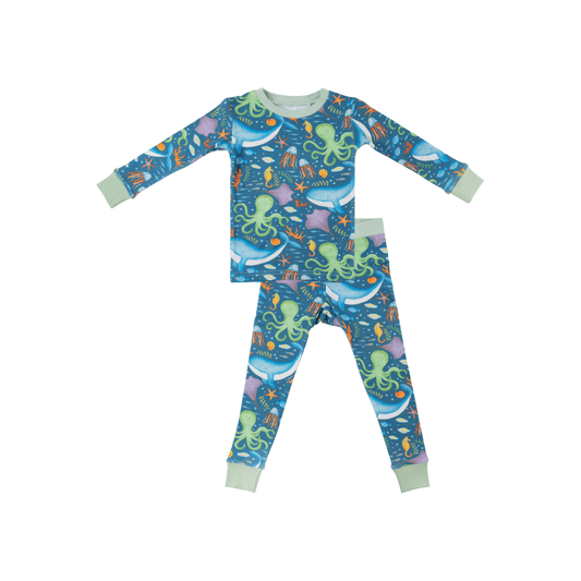 Toddler/Kids Bamboo Pajamas - Deep Sea