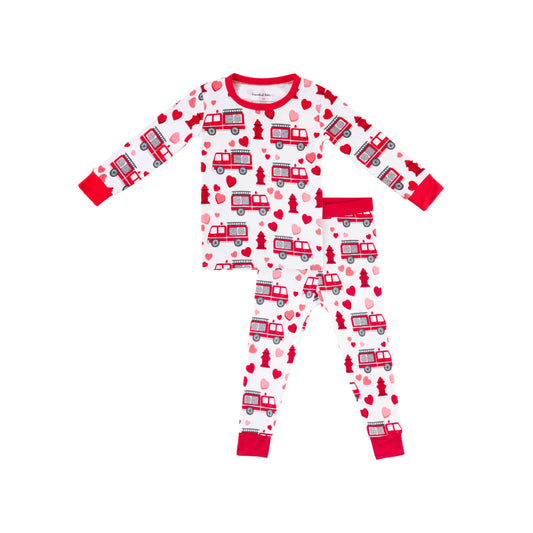 Toddler/Kids Bamboo Pajamas - Fire Trucks