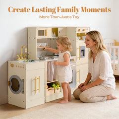 ROBUD Pretend Corner Kitchen with All-in-One & Combination-Style