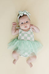 Checkered Headband | Mint