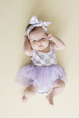Checkered Headband | Lavender