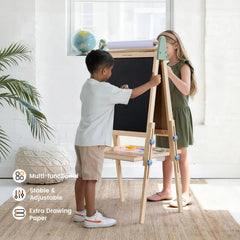 Tiny Land® 3-in-1 Art Easel for Kids & Paper Roll Set