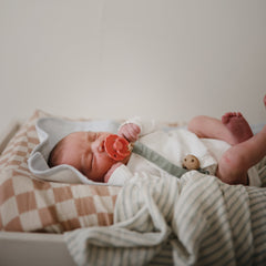 Linen Pacifier Clip 2-Pack