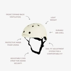 BANWOOD BALANCE BIKE & HELMET SET - CREAM