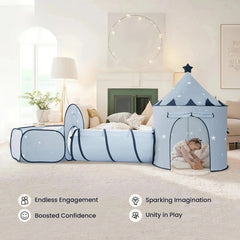 Tiny Land® Adventure 3-in-1 Play Tunnel & Ocean Ball Set - Blue