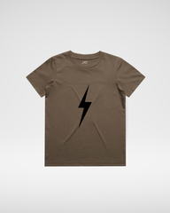 DARK NAVY BOLT TEE - BROWN