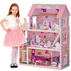 ROBUD Wooden Dollhouse - Fountain Garden