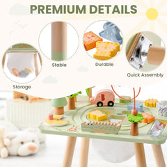 ROBUD 11 in 1 Wooden Rainforest Activity Table