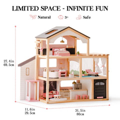 ROBUD Wooden Dollhouse - Florida Black