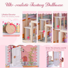 ROBUD Wooden Dollhouse - Fountain Garden
