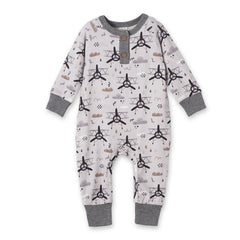 Airplane Henley Romper – Soft Bamboo Baby Outfit