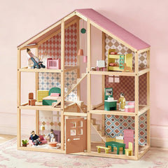 Tiny Land® Sweetwood Pegasus Dollhouse & Wooden Dollhouse Dolls