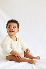 Harley Pocket Romper in Marshmallow