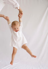 Harley Pocket Romper in Heather Grey
