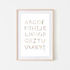 Alphabet Floral Poster