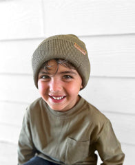CLASSIC OLIVE TODDLER KNIT BEANIE