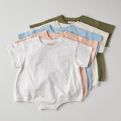 Cory Pocket Romper in Loden Green