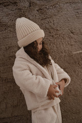 Beige Teddy Reversible Jacket
