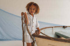Blue Summer Linen Shorts