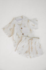 Sailboat Linen Shorts