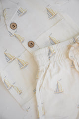 Sailboat Linen Shorts
