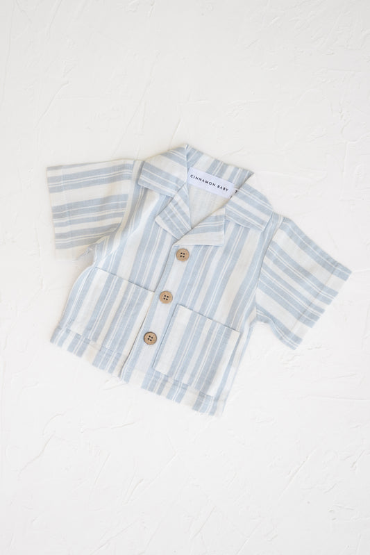 Blue Summer Linen Shirt