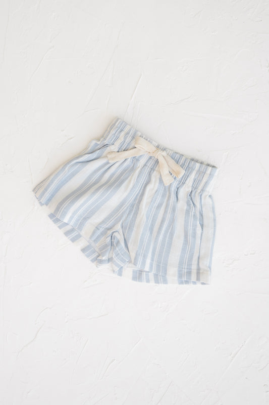 Blue Summer Linen Shorts
