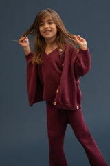 Pomegranate Knitted Flares