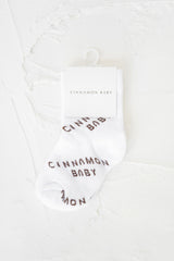 White CB Logo Socks