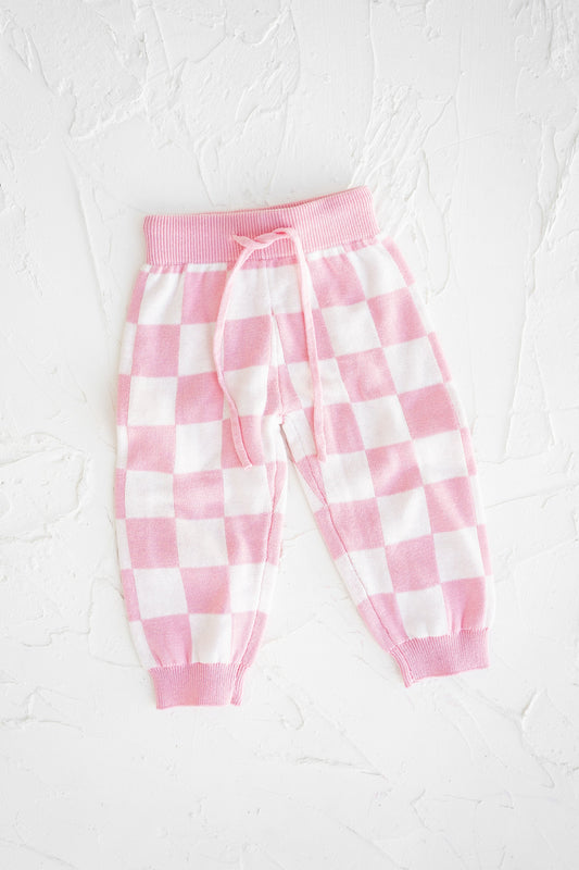 Knitted Pants - Baby Pink